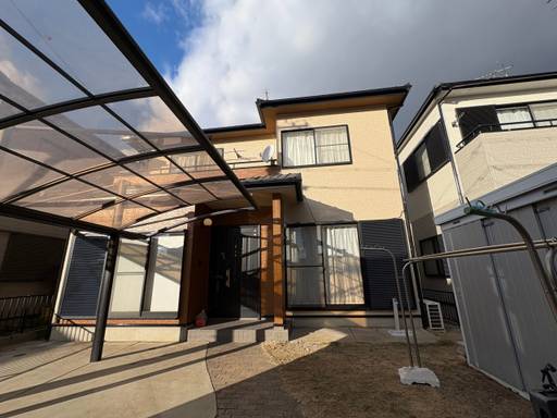 外壁5度塗り・無機塗料＋トップコート施工