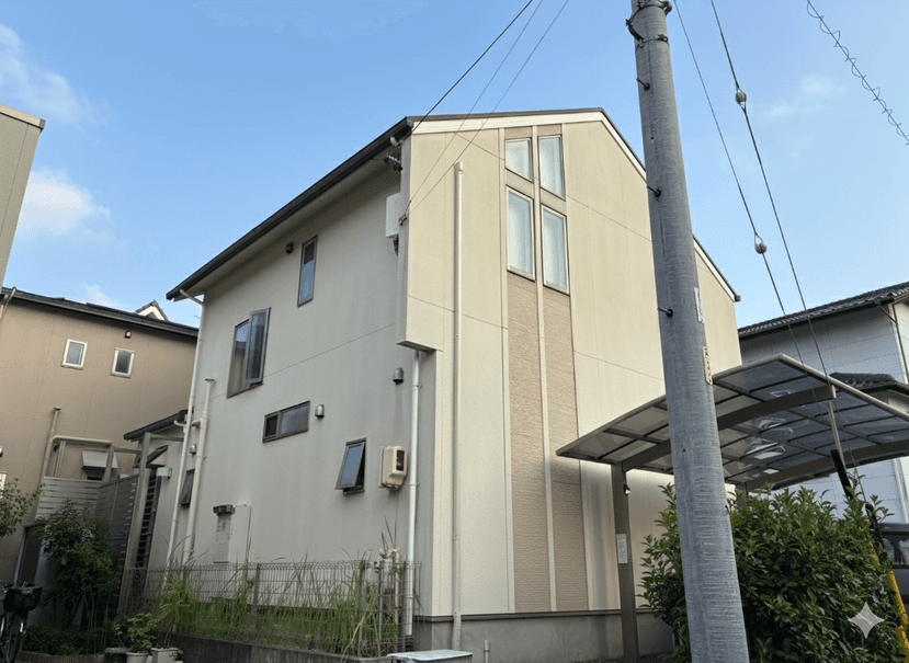 外壁塗装4度塗り・無機塗料施工事例