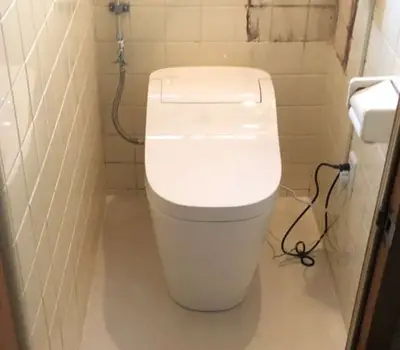 戸建てのトイレ交換と床・CF張り替え工事