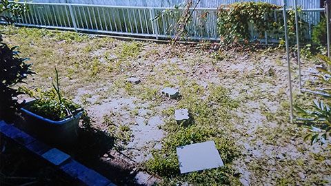 お庭の一部を土間コンクリートの駐車場へ拡張