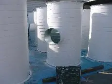 福島県Ｔ学校体育館新設スパイラルダクト塗装工事