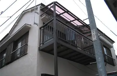 鉄骨からアルミ製のバルコニーへ交換のリフォーム事例