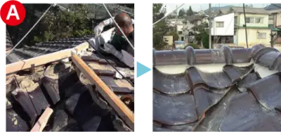 劣化が進んだ屋根の補修工事