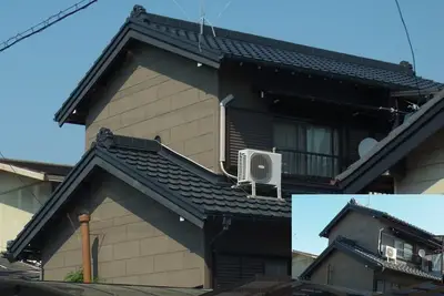 地震対策の為、軽量な金属瓦へ葺き替え