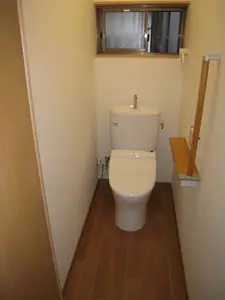 クロス・入口ドアの色とデザインでトイレを明るく