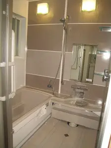 バリアフリーに配慮・床がフラットな浴室