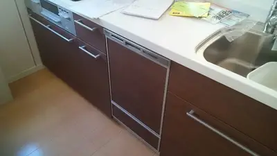 ＬＩＸＩＬ　エーエスキッチンへビルトイン食洗機取付