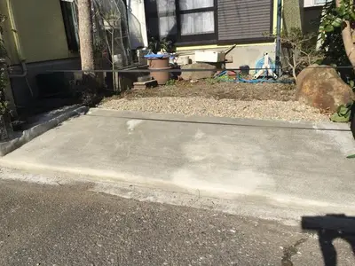 お庭を駐車場にリフォームしました