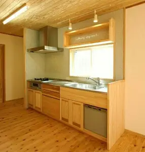 自然素材キッチン