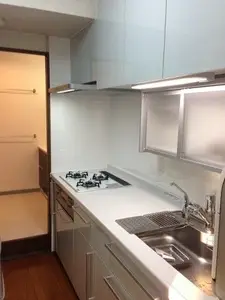 アイキャッチウォール完備のキッチン　