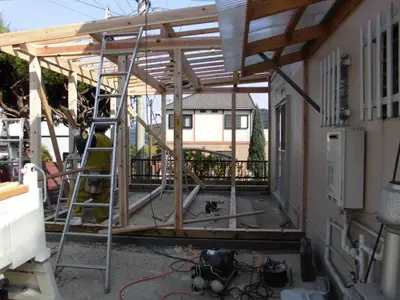 ゆったりくつろげるリビングを増築