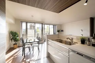 木目と白を基調としたナチュラル空間