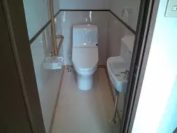 待合室のトイレリフォーム。