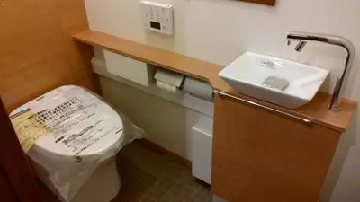トイレリフォーム~収納+手洗い器が付く!