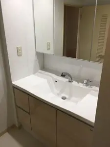 収納量がぐんと増えスッキリとした洗面所