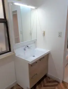 明るくなった洗面ルーム