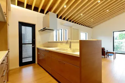 大容量の収納ができるキッチン