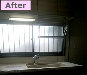 壁紙も貼り替え、気持ちの良いキッチン空間になりました！
