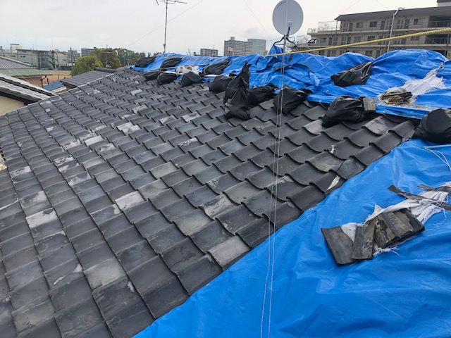 大阪府　寝屋川市　屋根葺き替え工事　ケイミュー社　ルーガ雅
