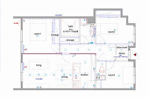 リビング＆ダイニングにし、広々と計画。外からの採光が部屋全体にいきわたり気持ちいい風も通ります。