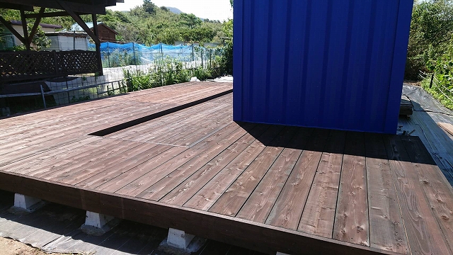 ウッドデッキ新設