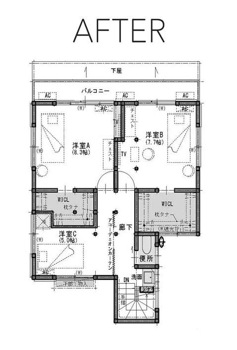 施工後の間取りです。