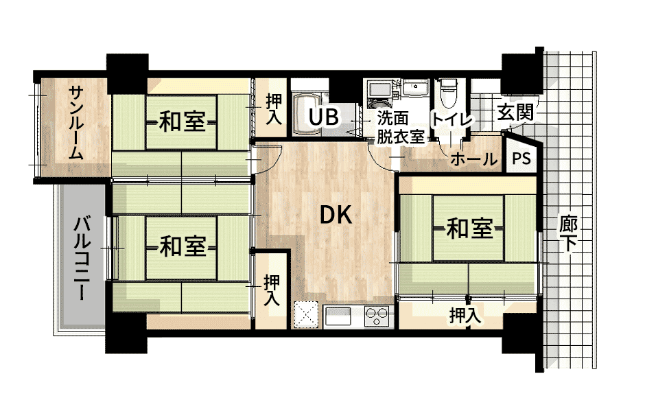 部屋数は多いが、その分ダイニングが狭いという難点があった。