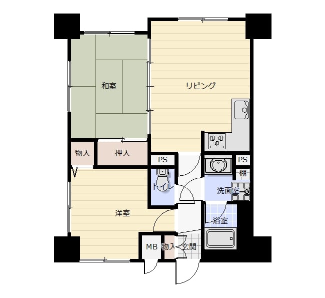 部屋が区切られている分、ひと部屋が窮屈に感じてしまう弱点がありました。