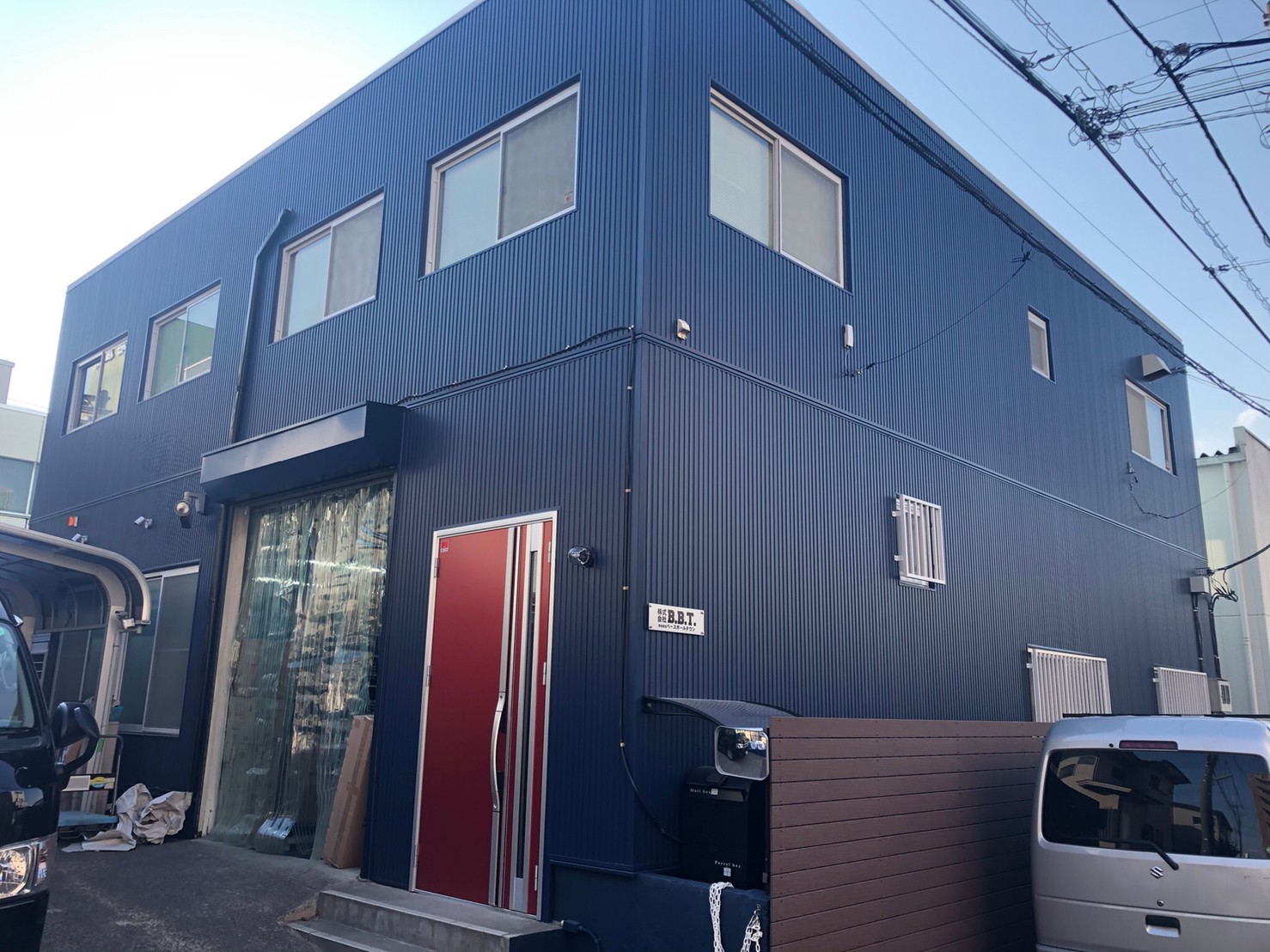 金属サイディング　カバー工法