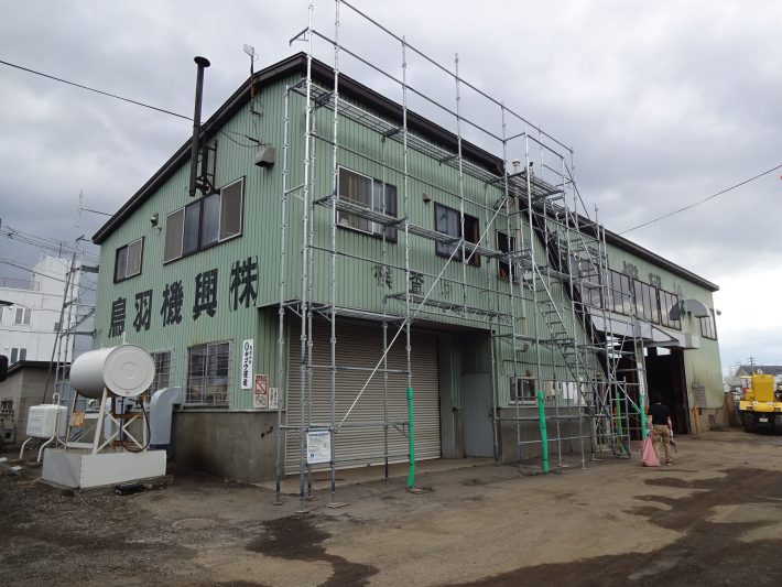 倉庫屋根張替他雪止めフェンス新設工事