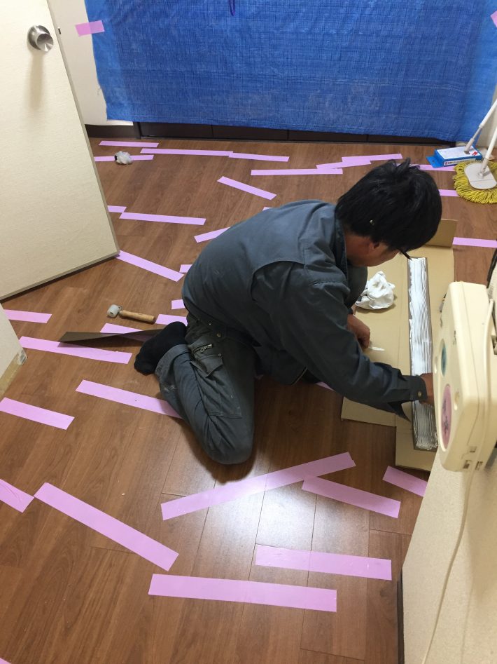 マンション直張フローリング工事