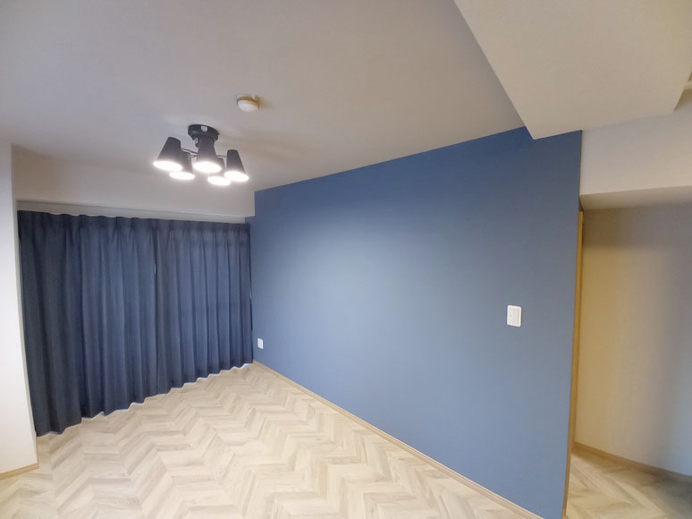 青を基調とした、スタイリッシュなお部屋へリフォーム。
