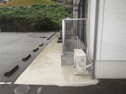 ベランダ柵は再利用し鉄筋を入れて補修