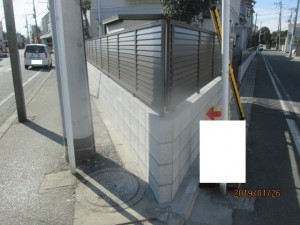 安全性に配慮しブロック塀を積み立て・フェンス取り付け