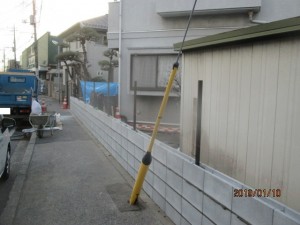 安全性に配慮しブロック塀を積み立て・フェンス取り付け