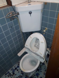 トイレに余裕が出るよう便器と手洗いを配置