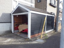 ガレージを拡張・車庫の外観をブラックで塗装