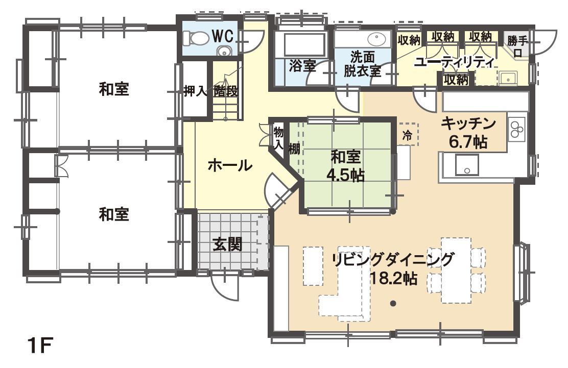家の中央に小上がりの和室がありましたが、活用されていませんでした。