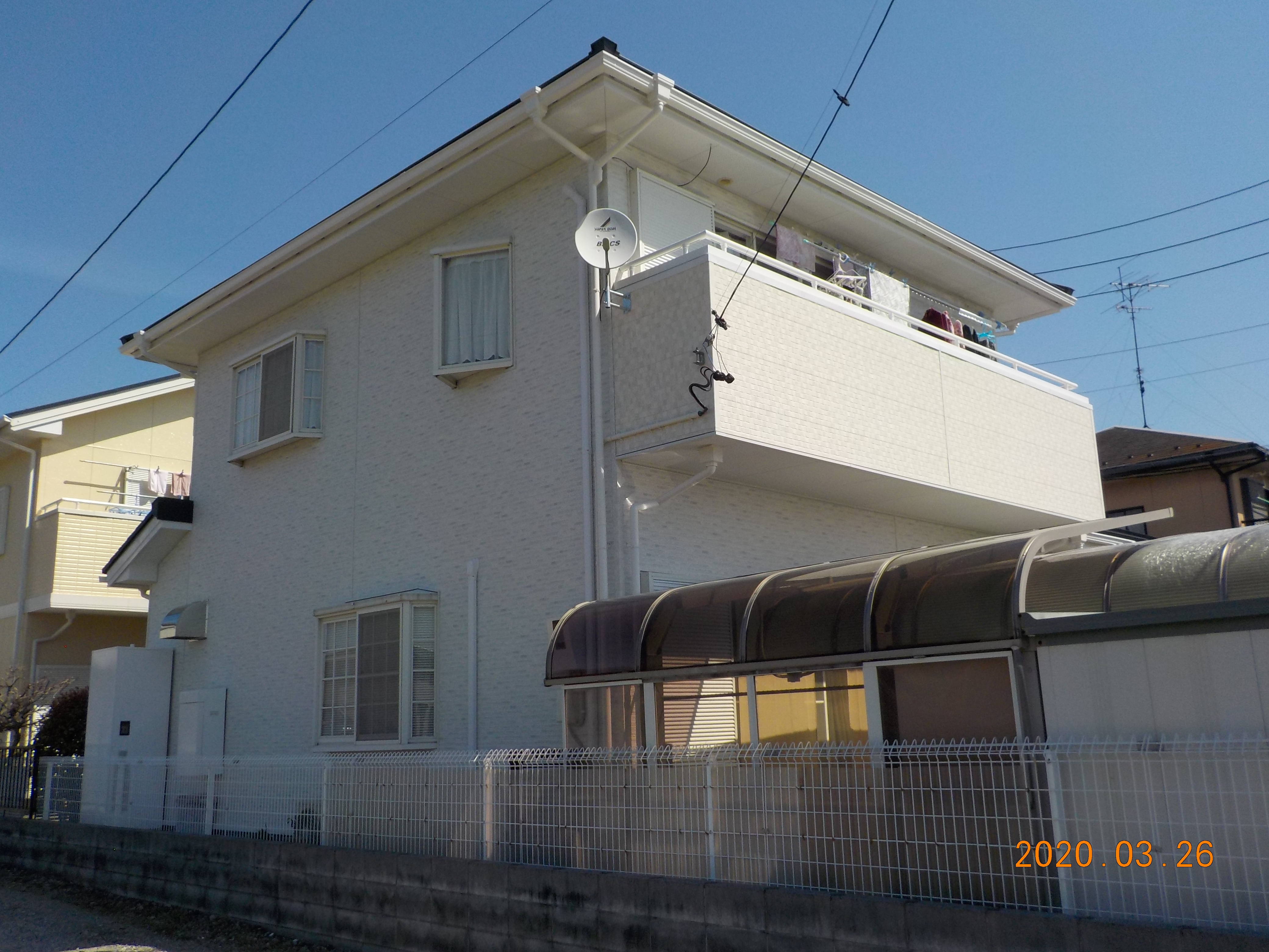 屋根外壁カバー工法　玄関ドア交換