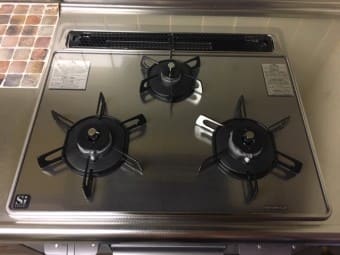 オートグリル機能付きのガスコンロ