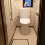 古く排水量が多いトイレから節水タイプに交換