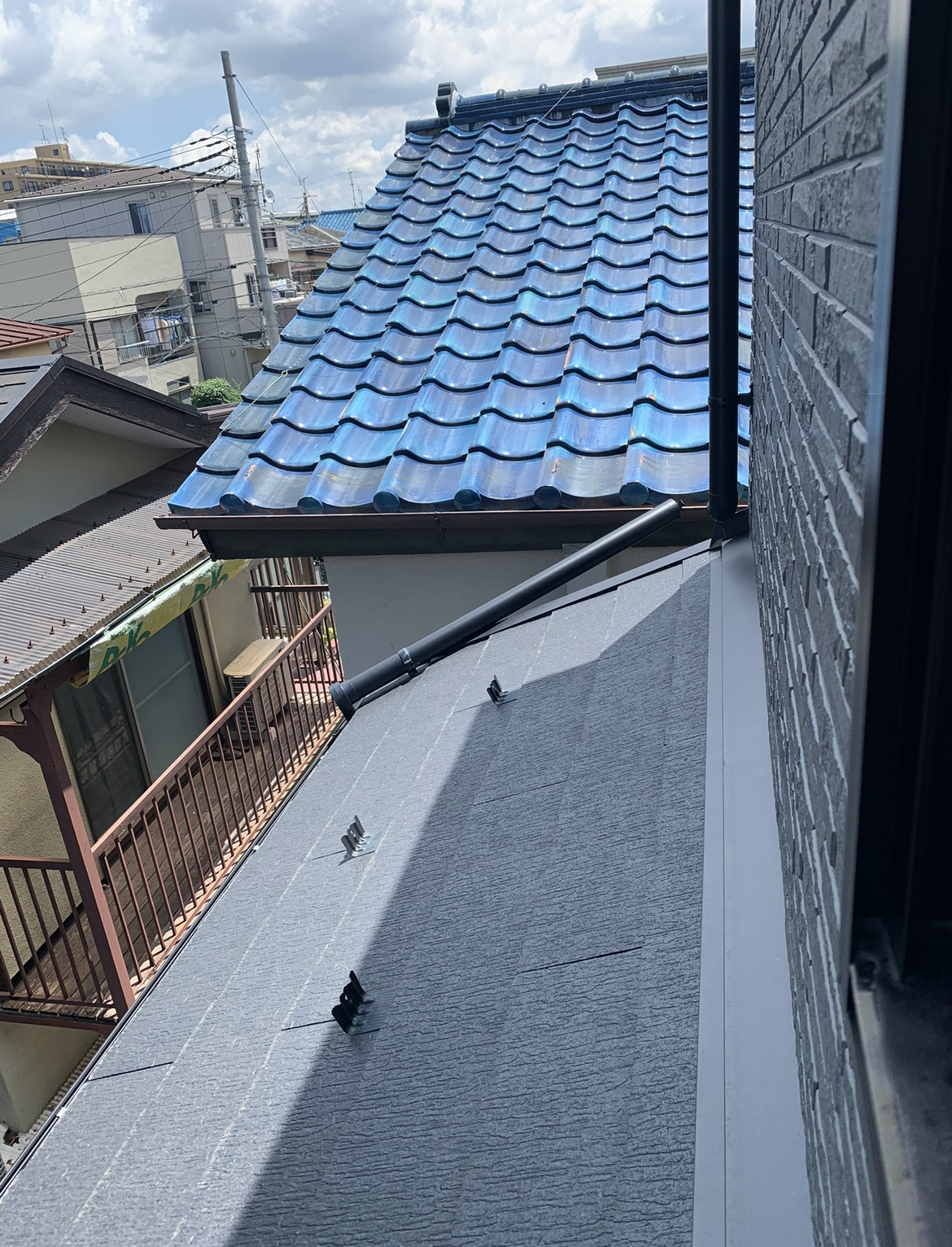 雨樋が綺麗に元通りに