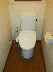 漏水していたトイレを節水タイプに採用
