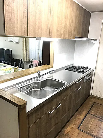 汚れが付きにくいキッチンでお手入れ簡単◎