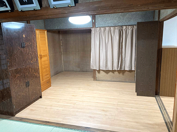 和室から洋室に変更できれいに快適に過ごせる寝室へ