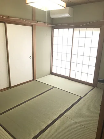 畳と障子張り替え・壁汚れも除去してクロスで仕上げ