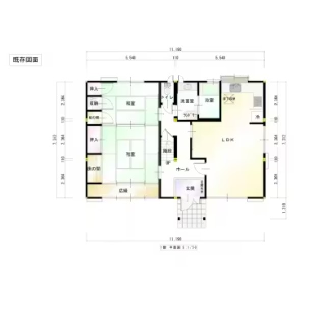 暗く閉鎖的なLDK、狭く使い勝手の悪い水回り。 収納が足りない。