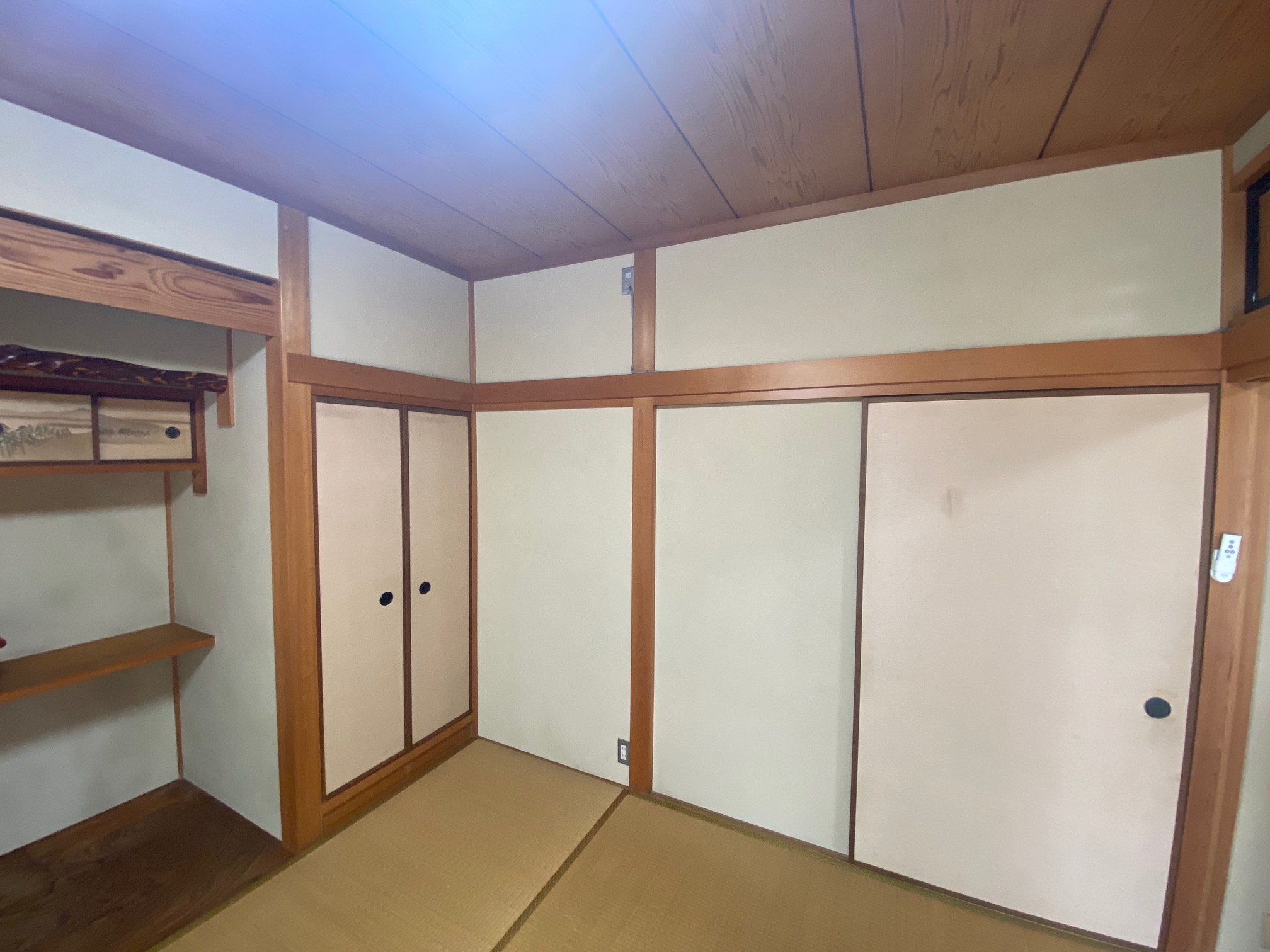 戸建住宅和室壁の聚楽塗替え