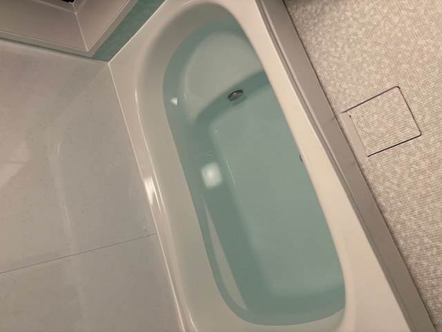 完成後初のお湯貼り。