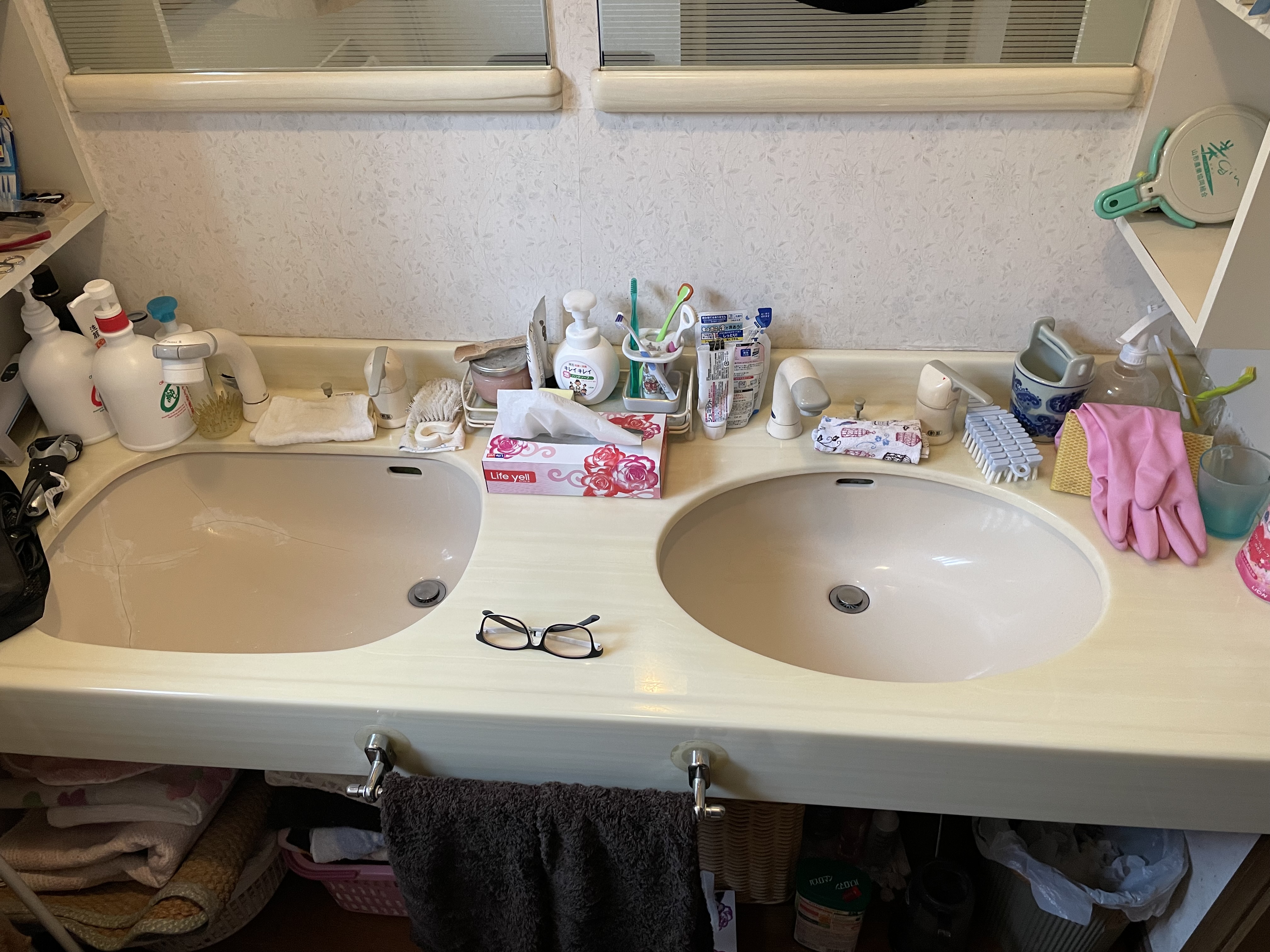 洗面化粧台リフォーム（TOTO）